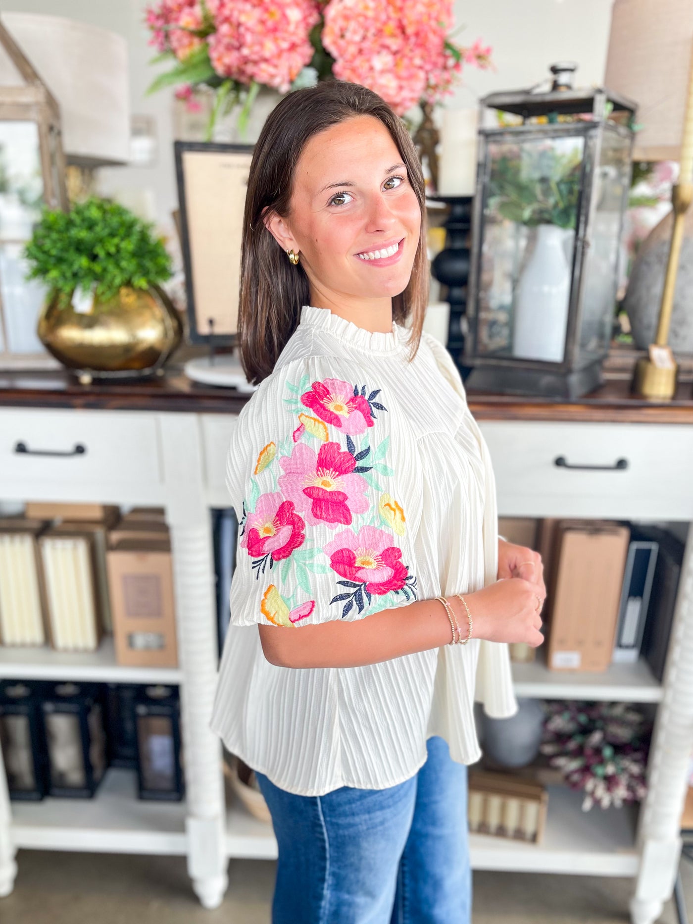 Ivory Embroidery Shaun Top