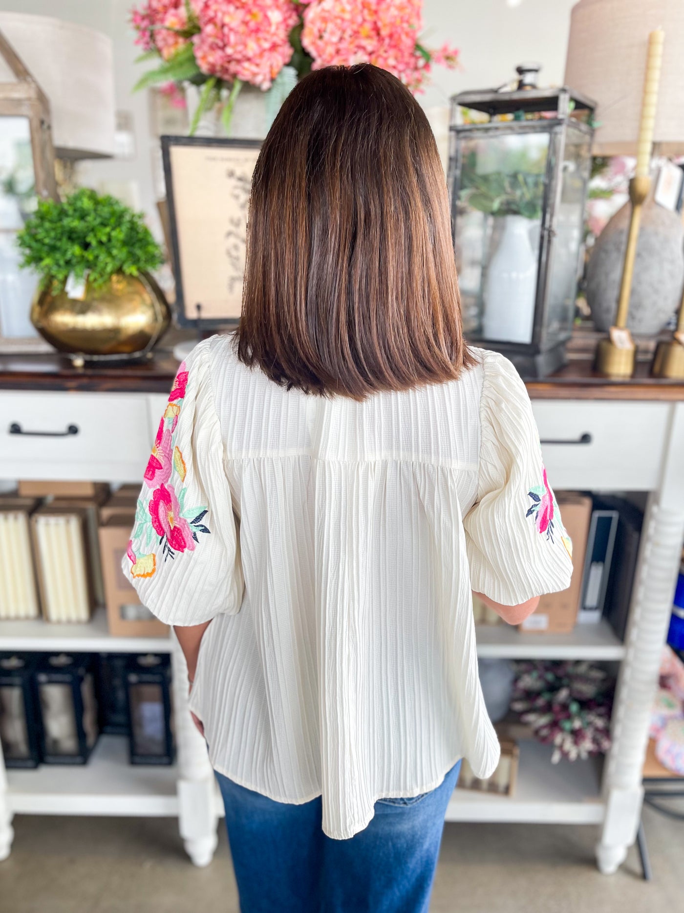Ivory Embroidery Shaun Top