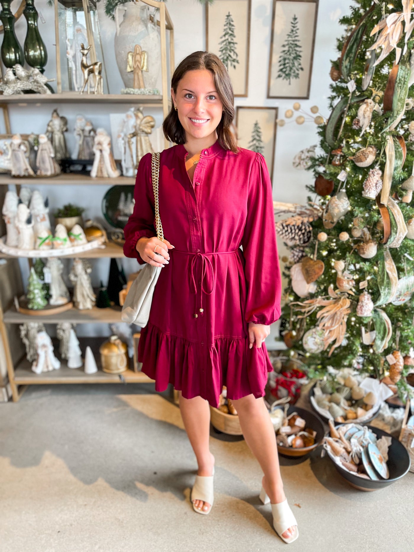 Umgee Sangria Jessica Dress