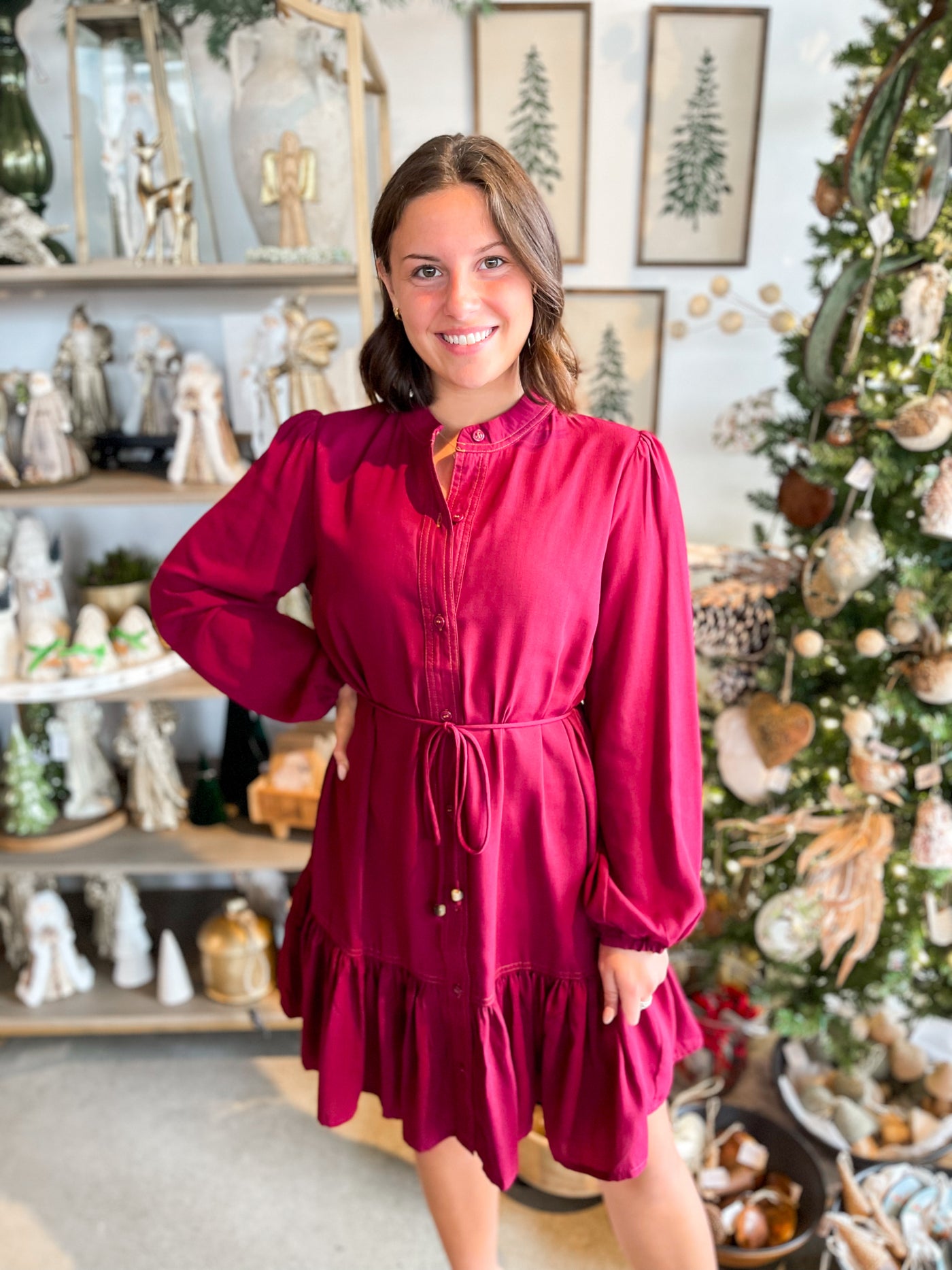 Umgee Sangria Jessica Dress