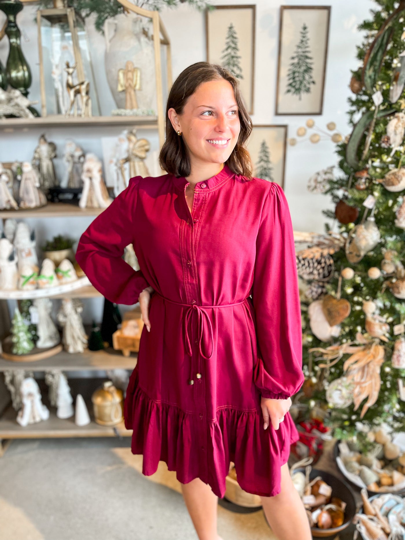 Umgee Sangria Jessica Dress