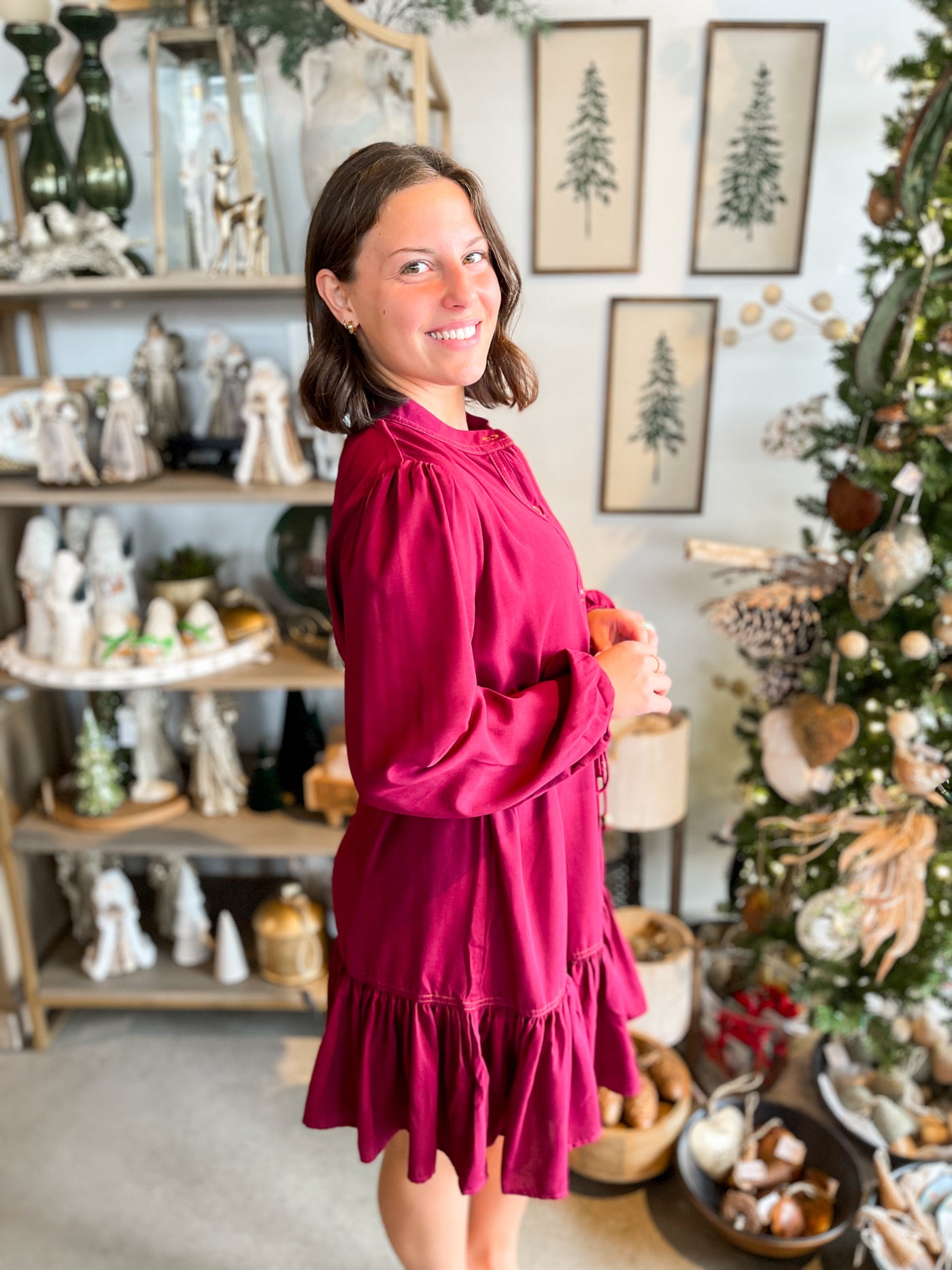 Umgee Sangria Jessica Dress