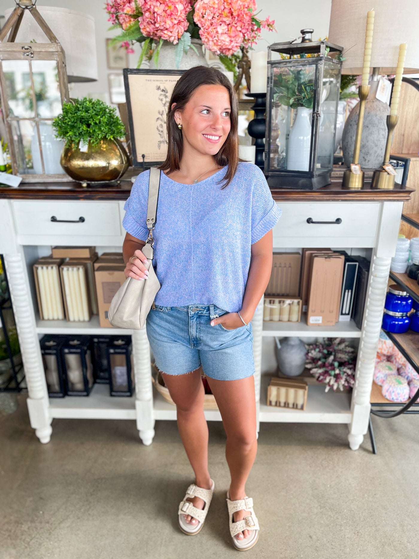 Periwinkle Lightweight Dinah Top