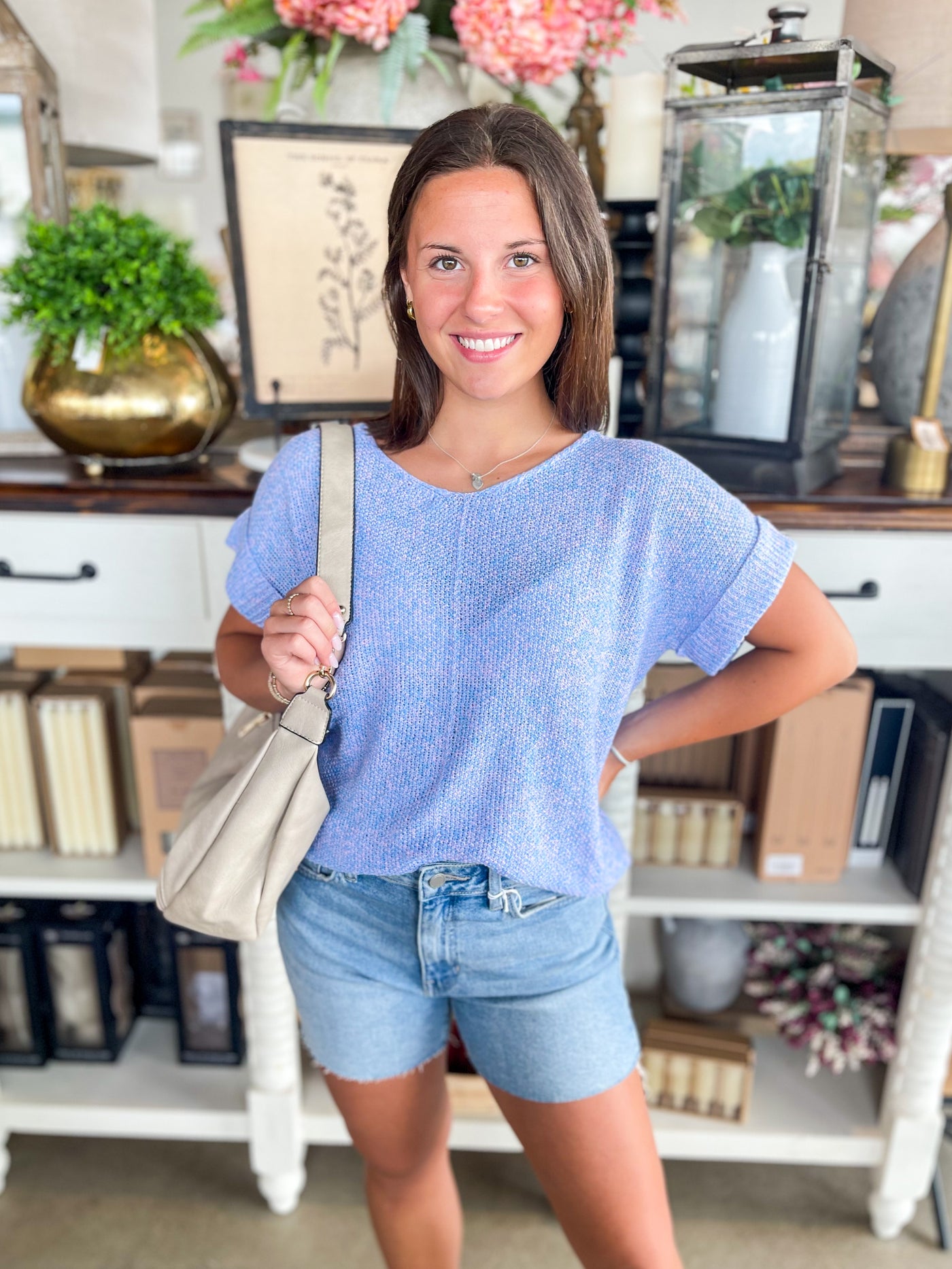Periwinkle Lightweight Dinah Top