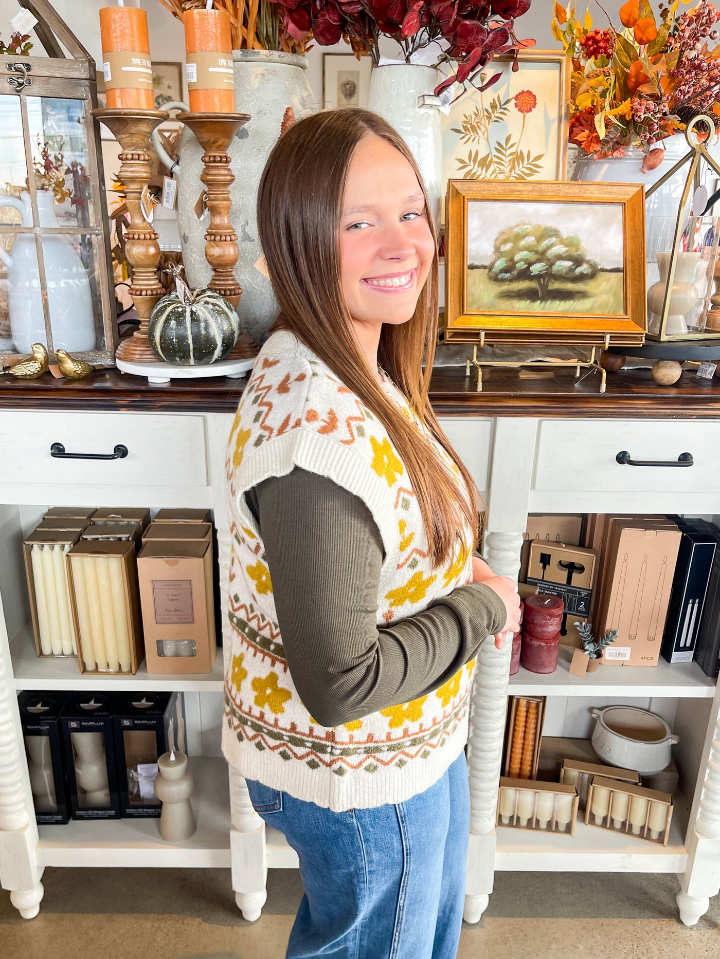 Umgee Cream Mix Dyan Vest