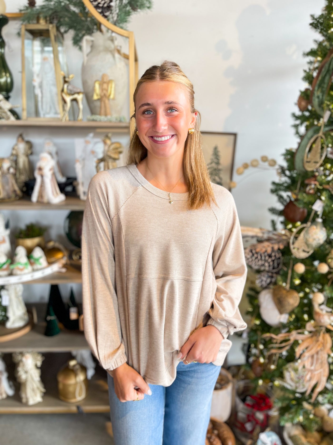 Beige White Susie Top