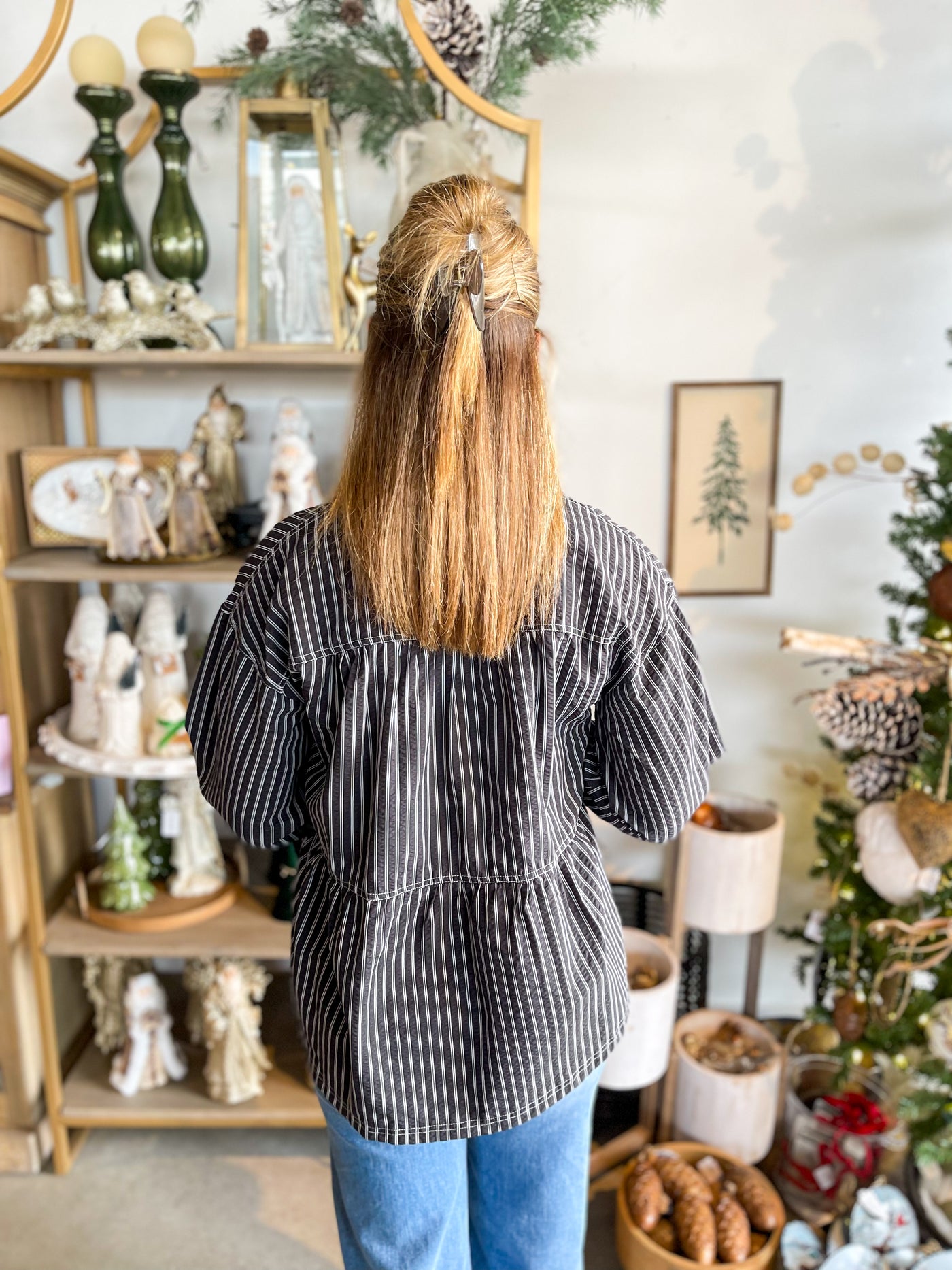 Entro Black Stripe Laura Top