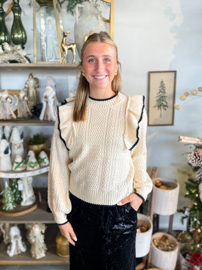 Umgee Cream Penni Sweater