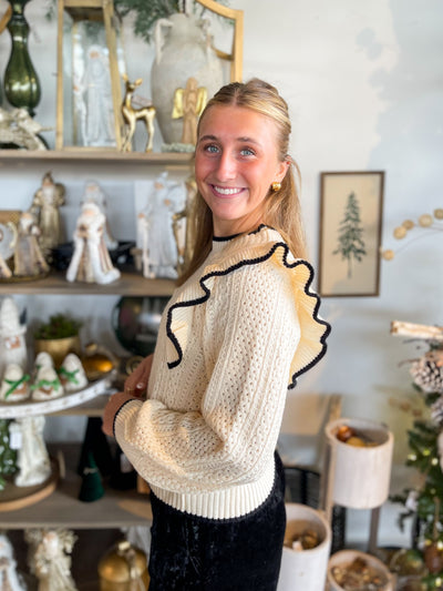 Umgee Cream Penni Sweater