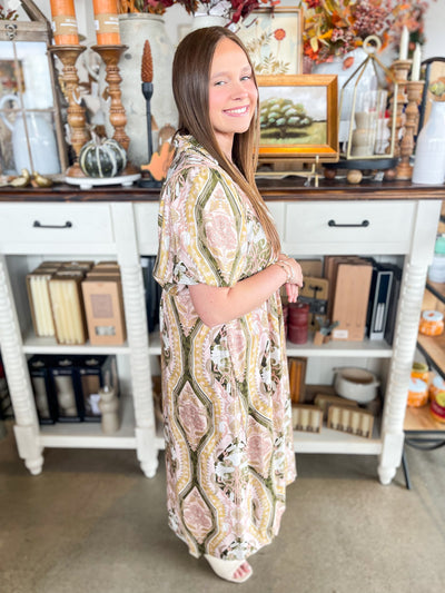 Umgee Blush Mix Zion Midi Dress