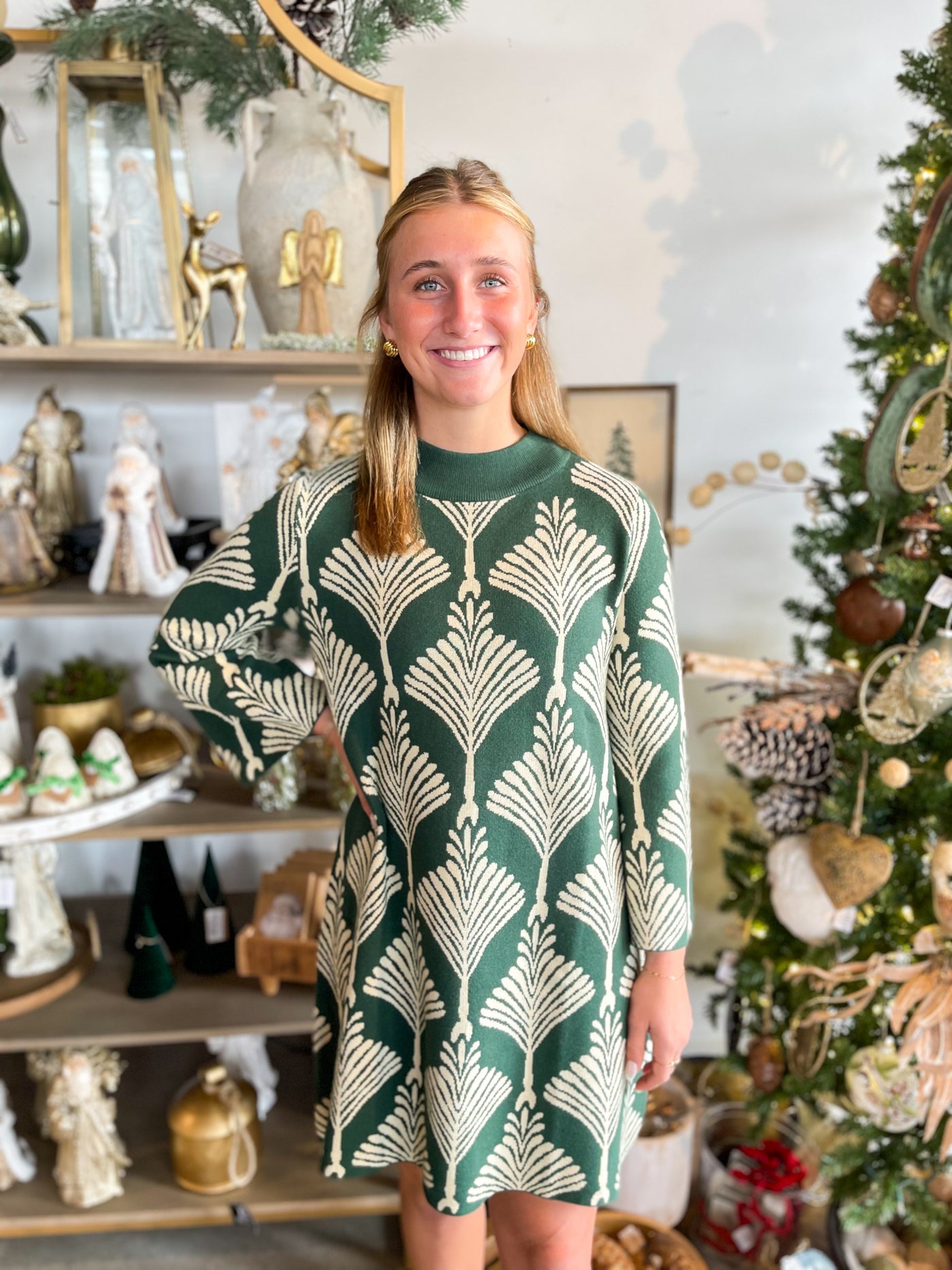 Umgee Forest Green Andi Sweater Dress