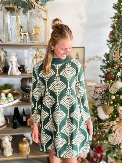 Umgee Forest Green Andi Sweater Dress