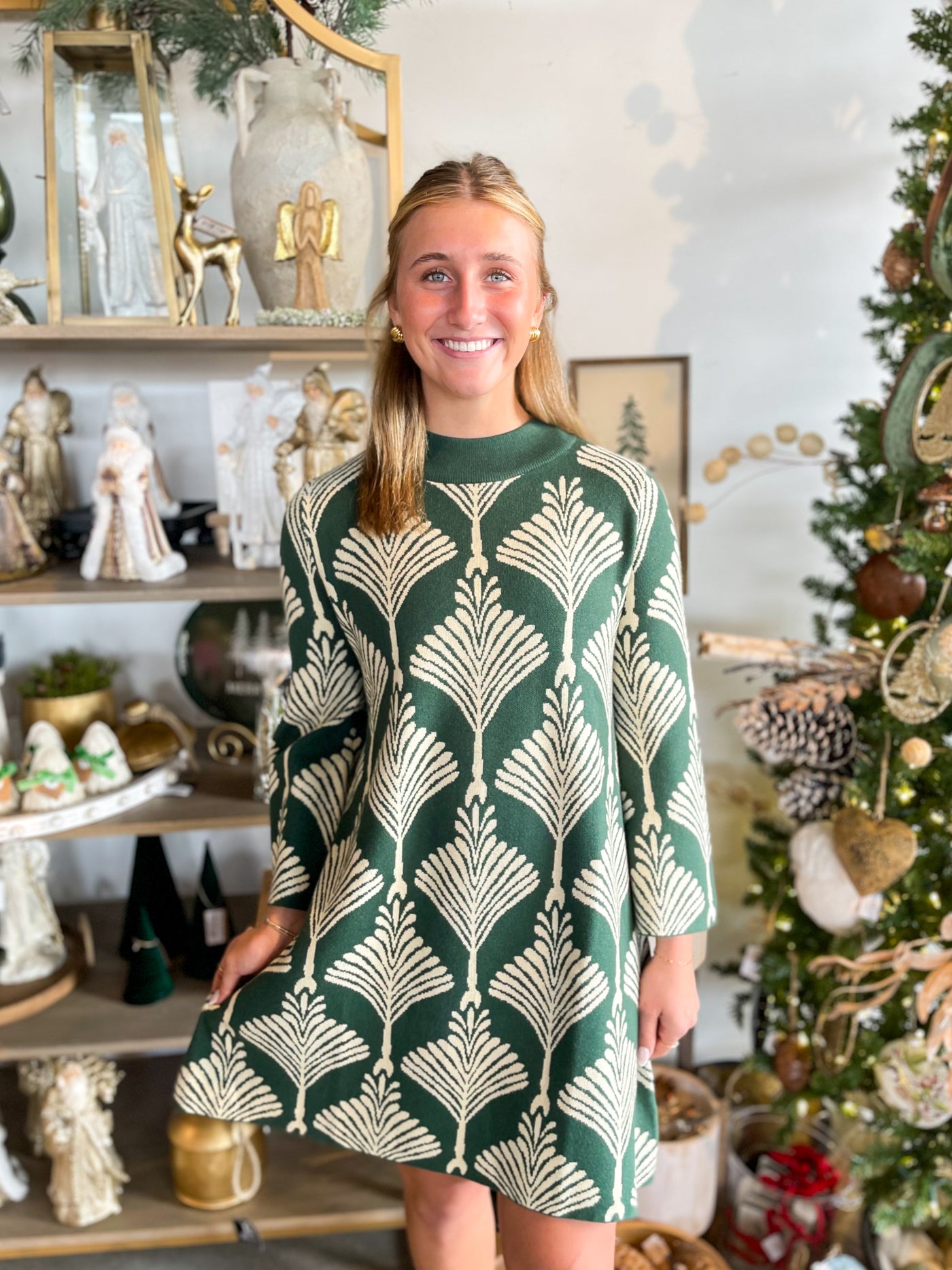 Umgee Forest Green Andi Sweater Dress