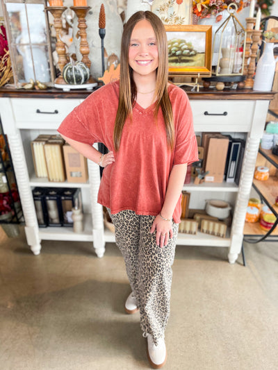 Burnt Orange Beasley Top