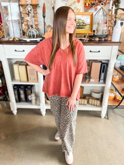 Burnt Orange Beasley Top