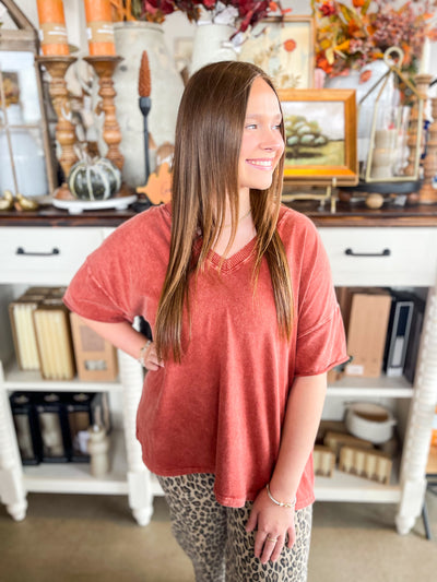 Burnt Orange Beasley Top