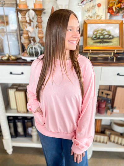 Easel Blush Ziva Top