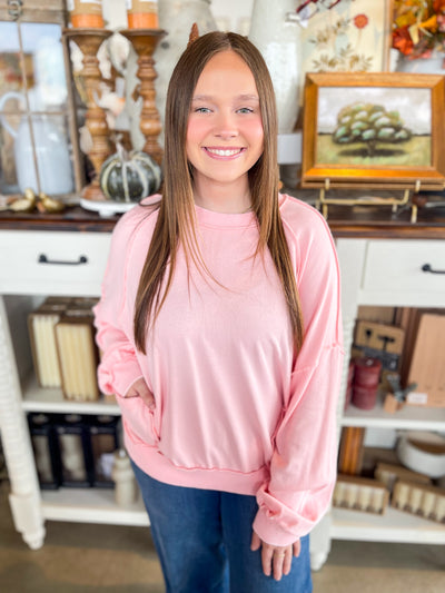Easel Blush Ziva Top
