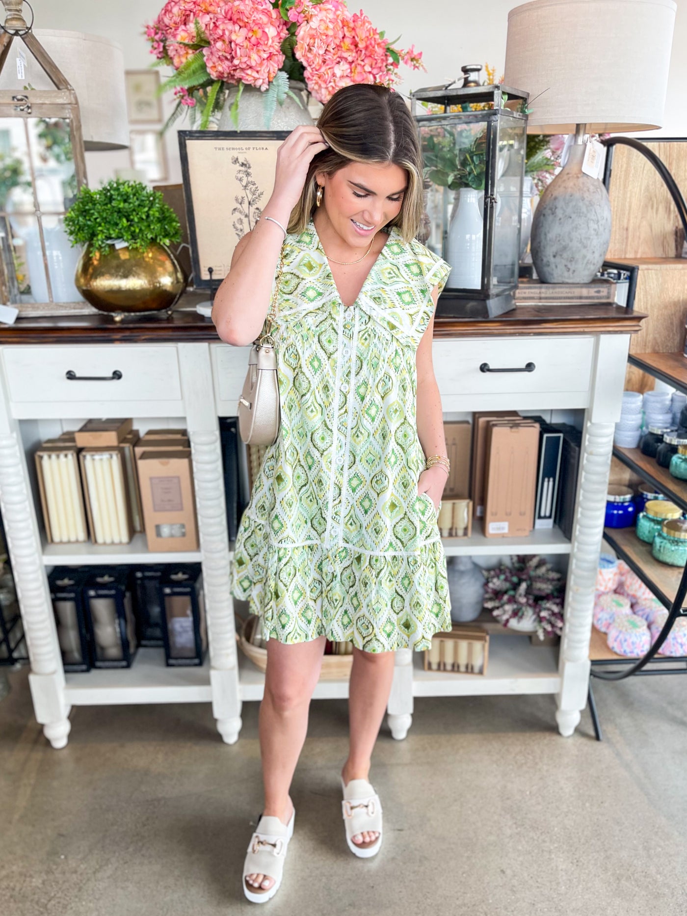 Green Mix Kylie Dress