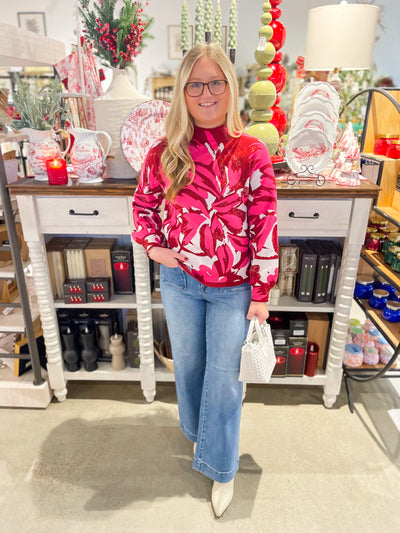 Voy Fuschia Raglan Sweater