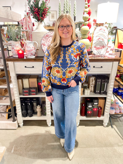 Voy MultiColor Printed Saeater