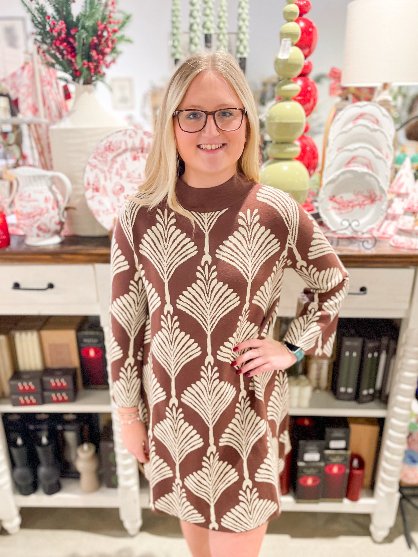 Umgee Brown Andi Sweater Dress