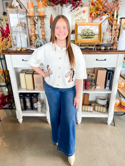 Entro Cream Horse Sweater