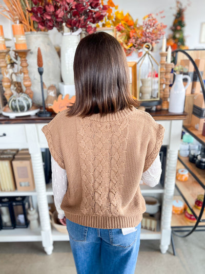 Umgee Mocha Tai Sweater Vest