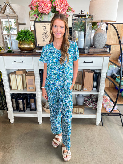 Alli Day Dreaming Blue Pajama Pant Set