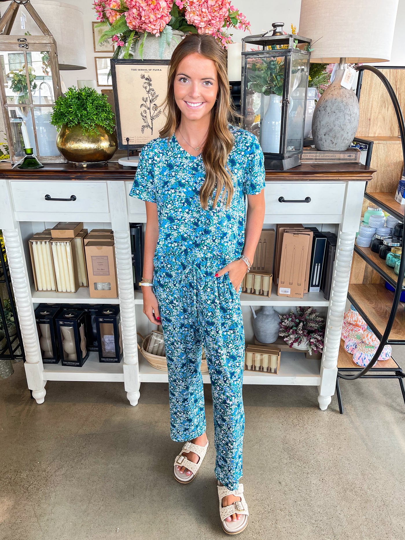 Alli Day Dreaming Blue Pajama Pant Set