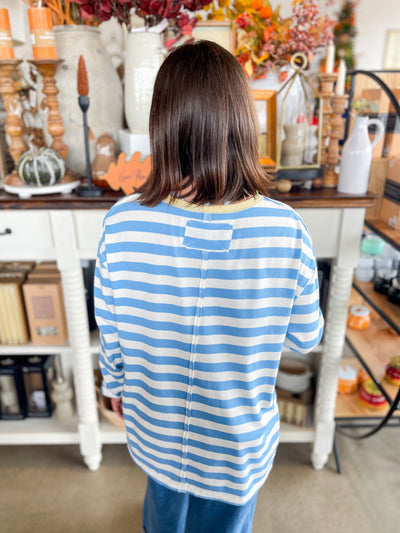 Blue White Mila Top