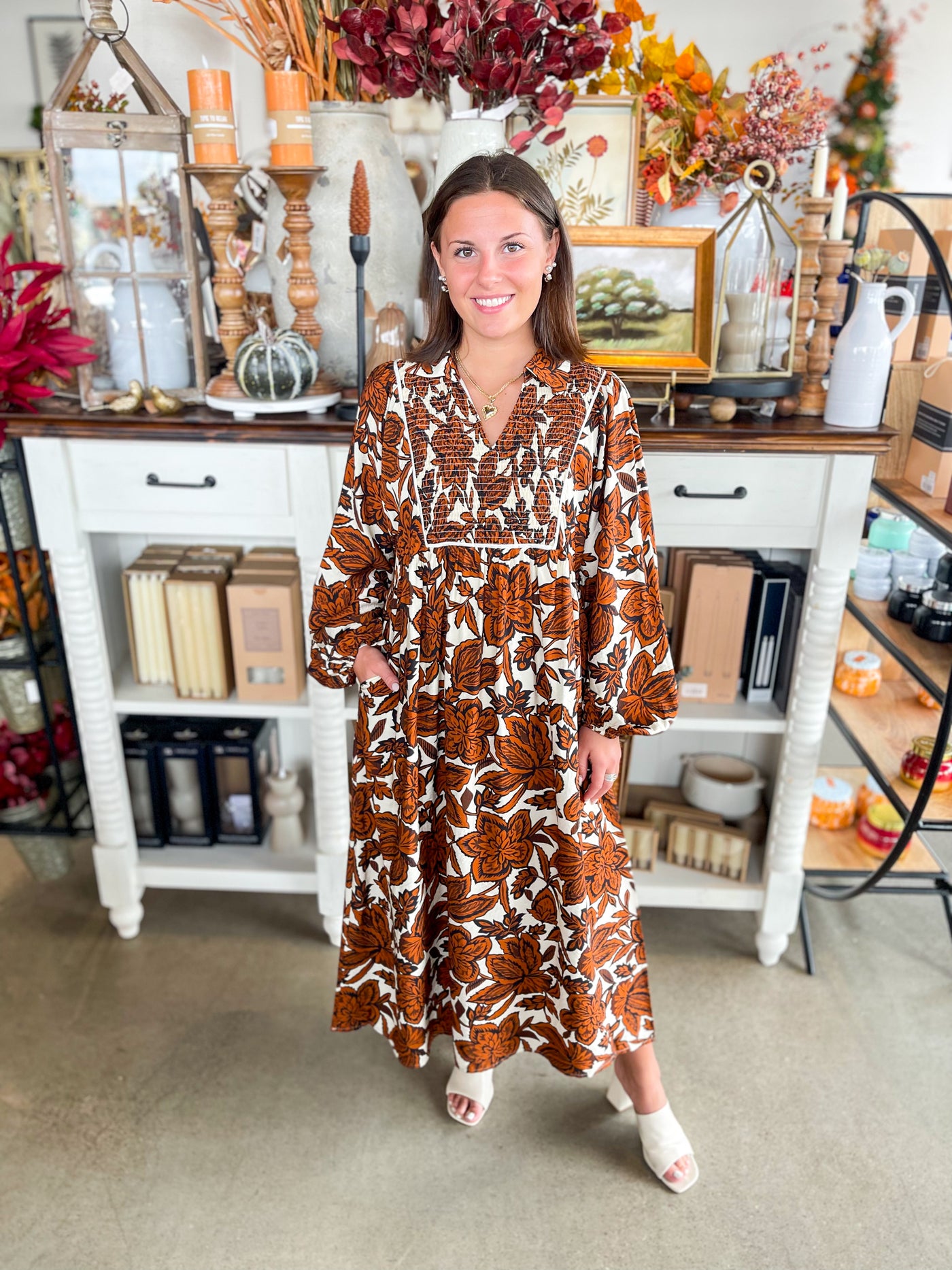 Jodifl Brown River Dress