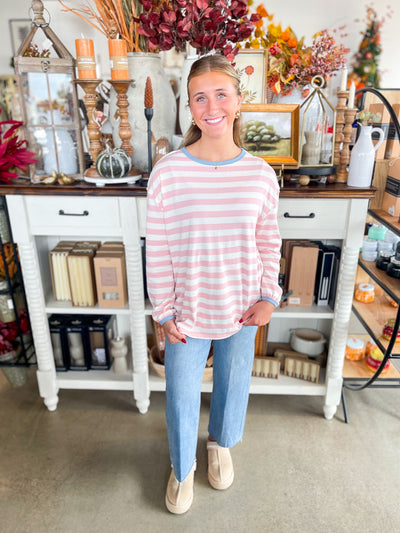 Pink White Mila Top