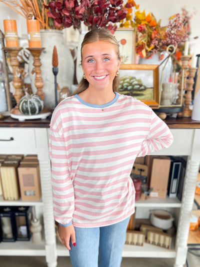 Pink White Mila Top
