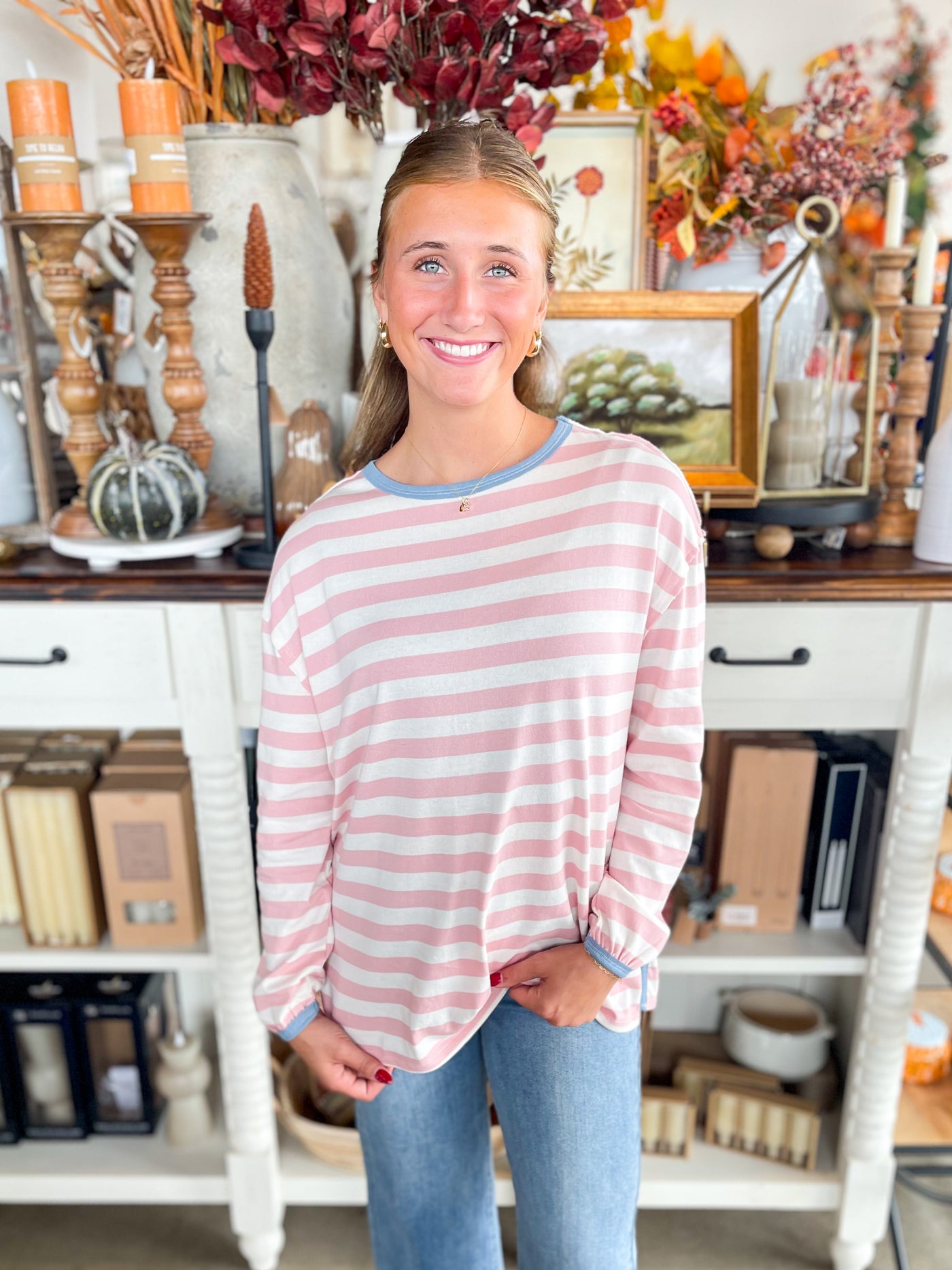 Pink White Mila Top