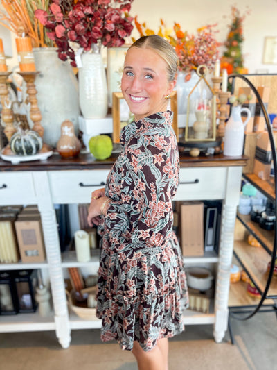 Brown Floral Tessa Dress