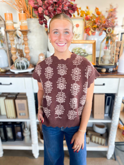 Umgee Brown Taylor Sleeveless Vest