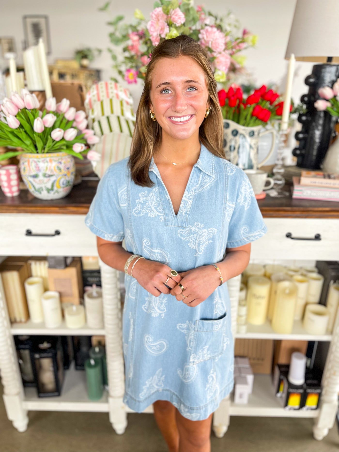 Umgee Lt. Denim Adeline Dress