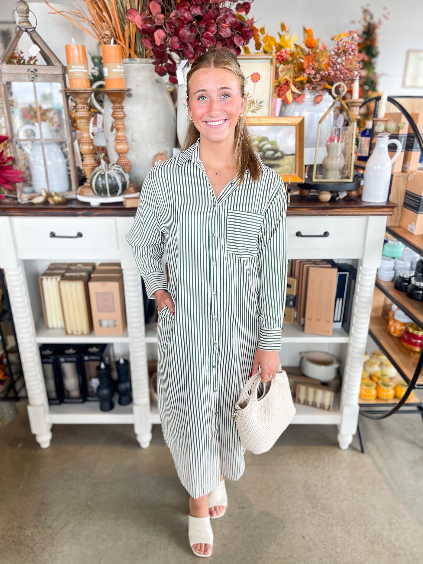Entro Green Heather Dress