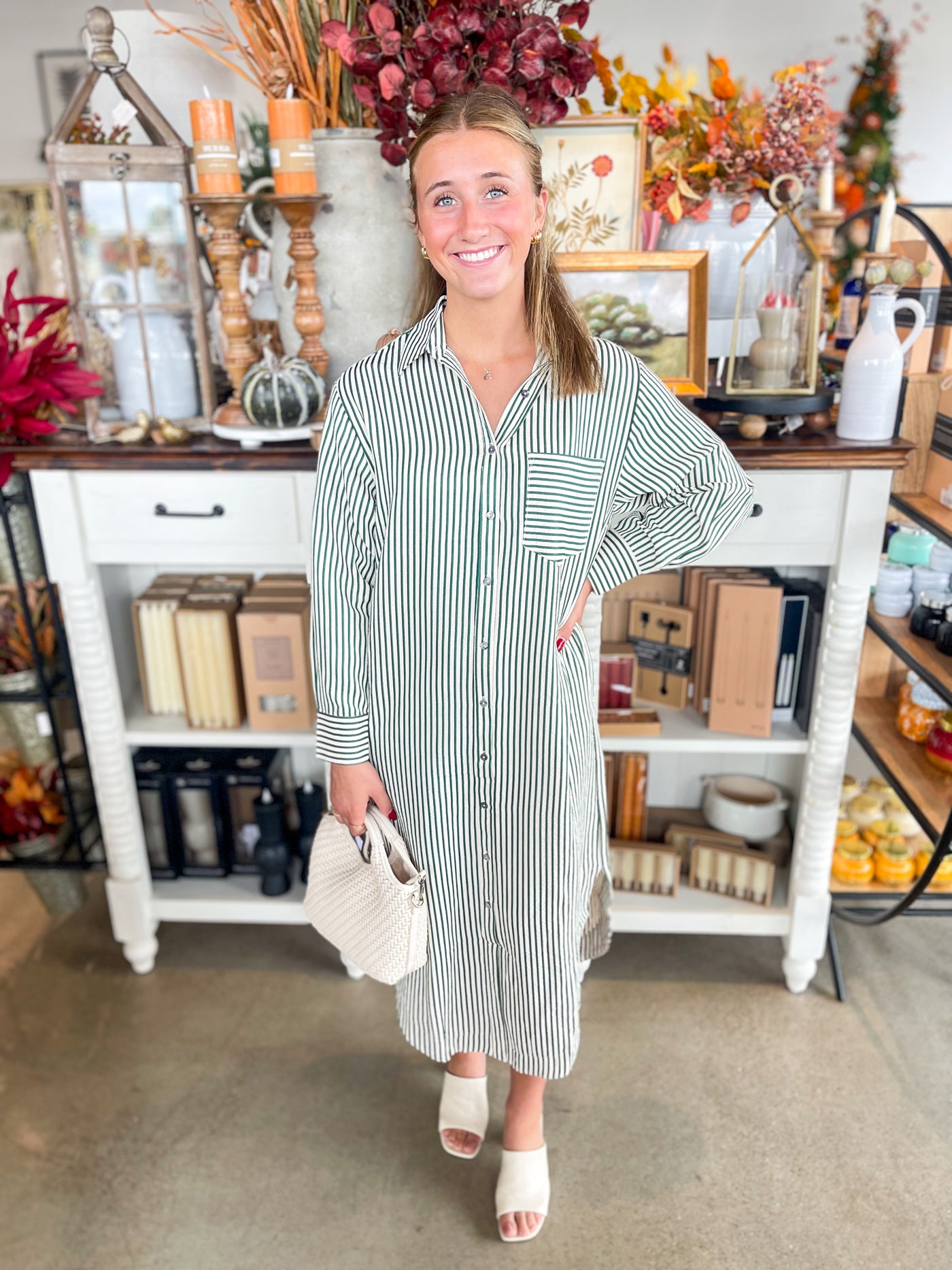 Entro Green Heather Dress