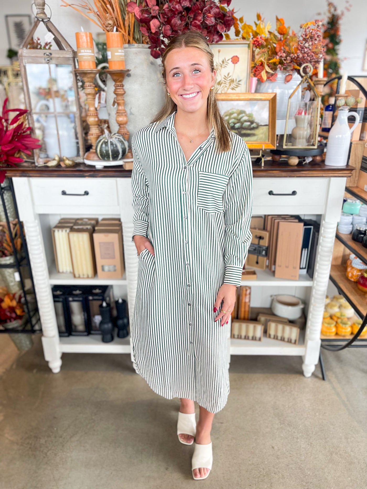 Entro Green Heather Dress