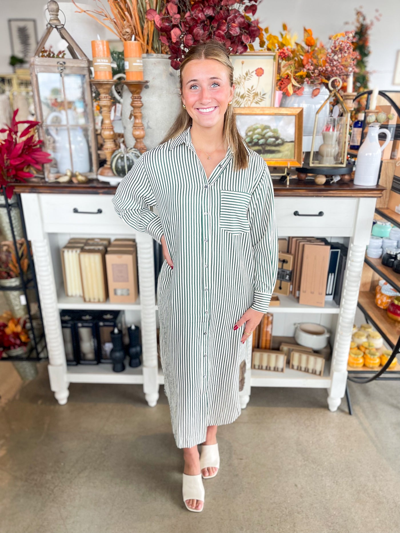 Entro Green Heather Dress