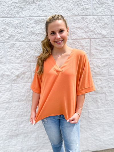 Andrea Orange Top
