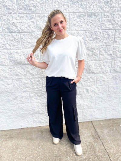 Cargo Pocket Black Pant