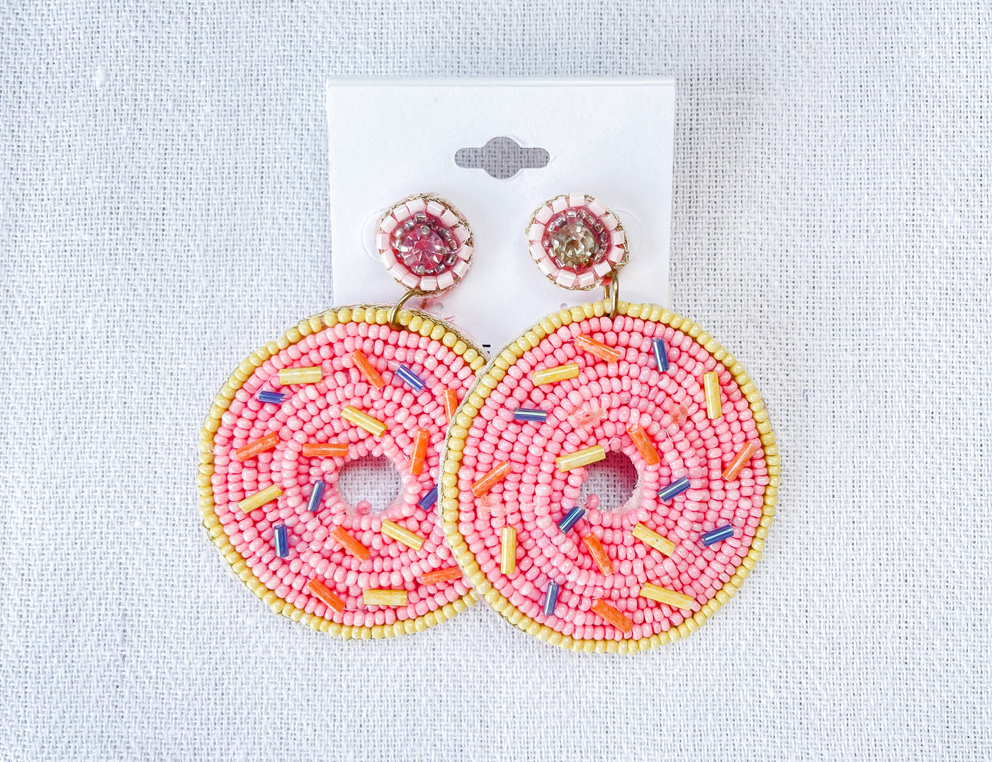 Seed Bead Donut Earrings