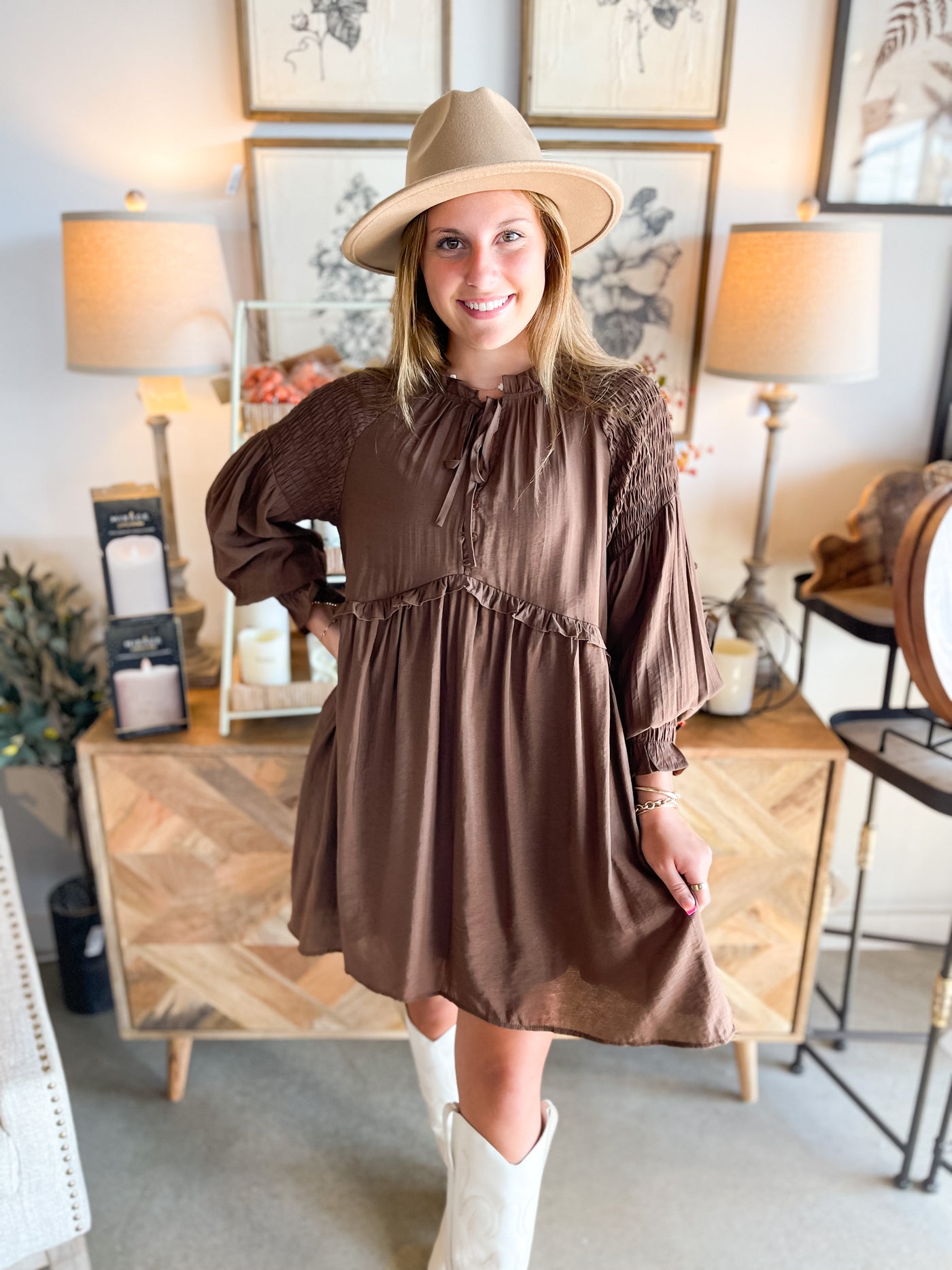 Coca Brown Evelyn Dress