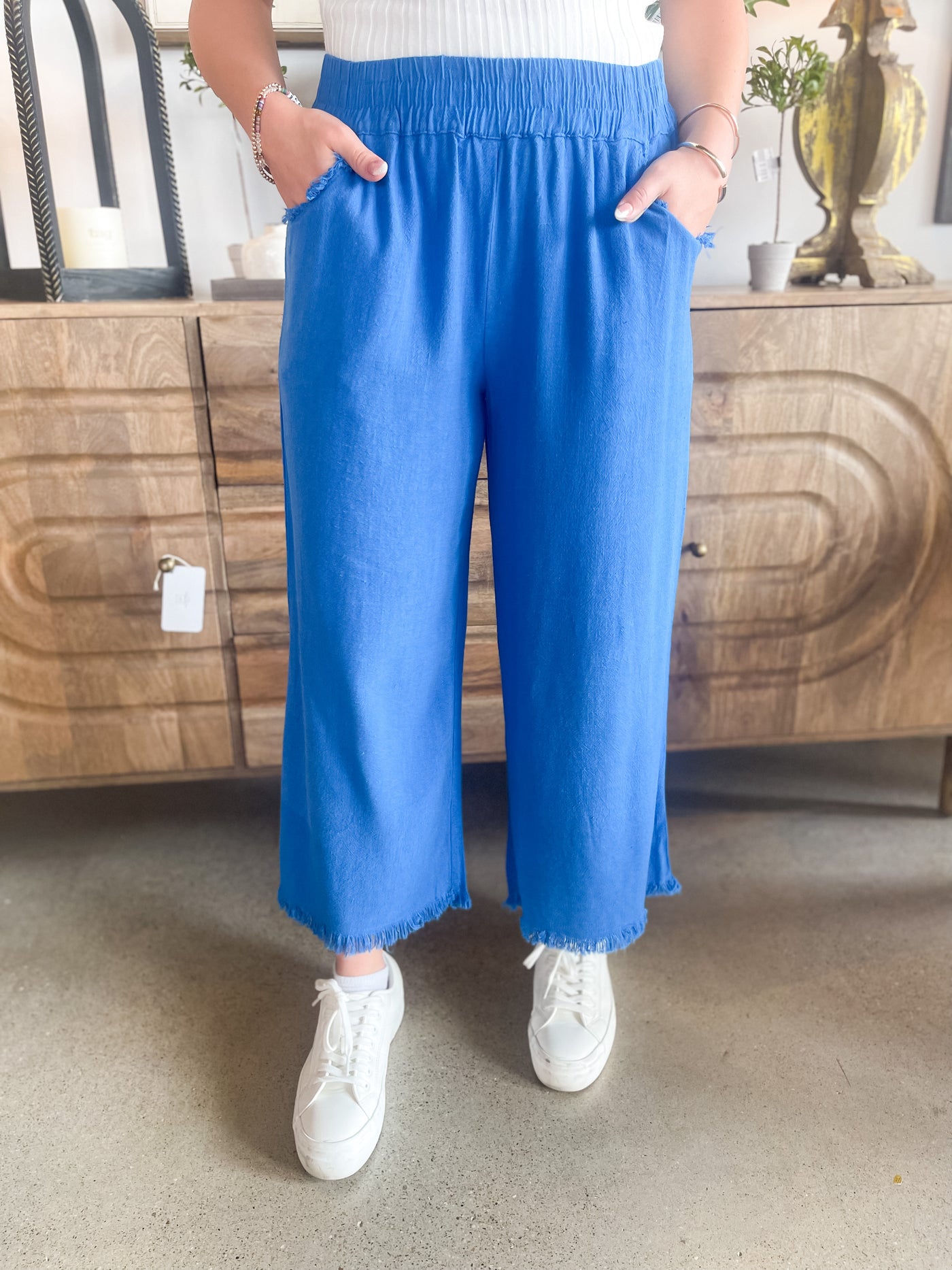 Cobalt Wide Leg Pants