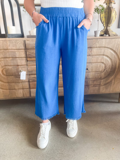 Cobalt Wide Leg Pants