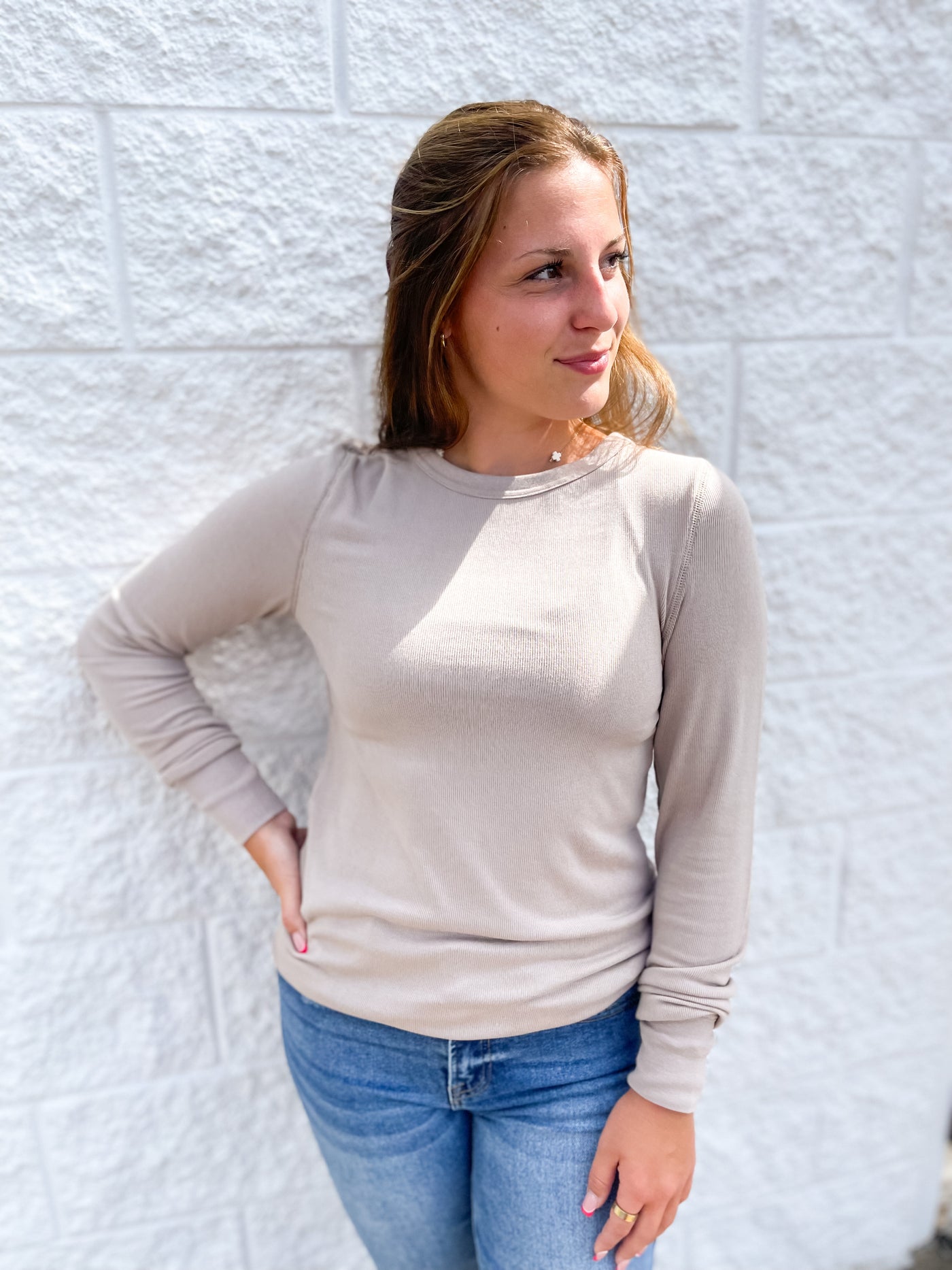 Taupe Stacy Top