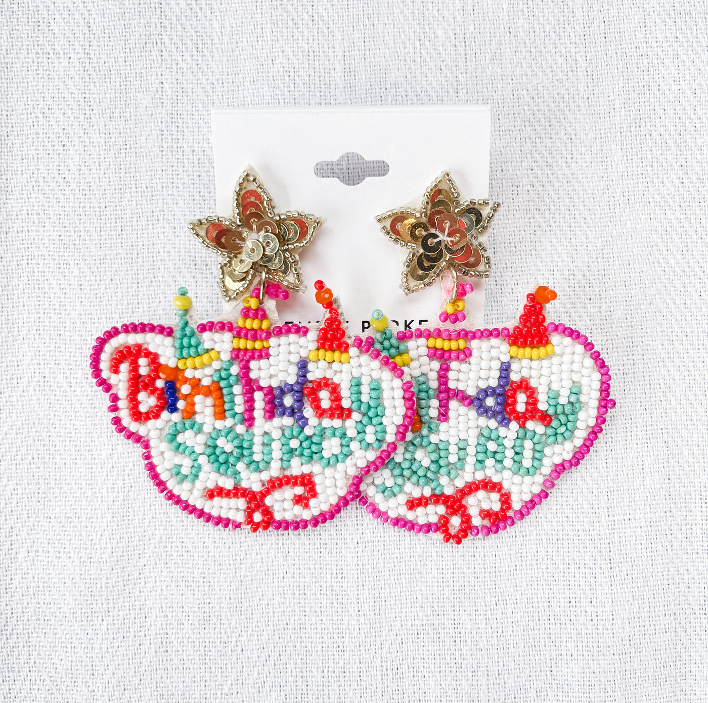 Birthday Squad Multi Color Earrings